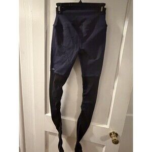 Alo Yoga Women's High Rise Ankle Leggings Navy Solid Stretch Size M